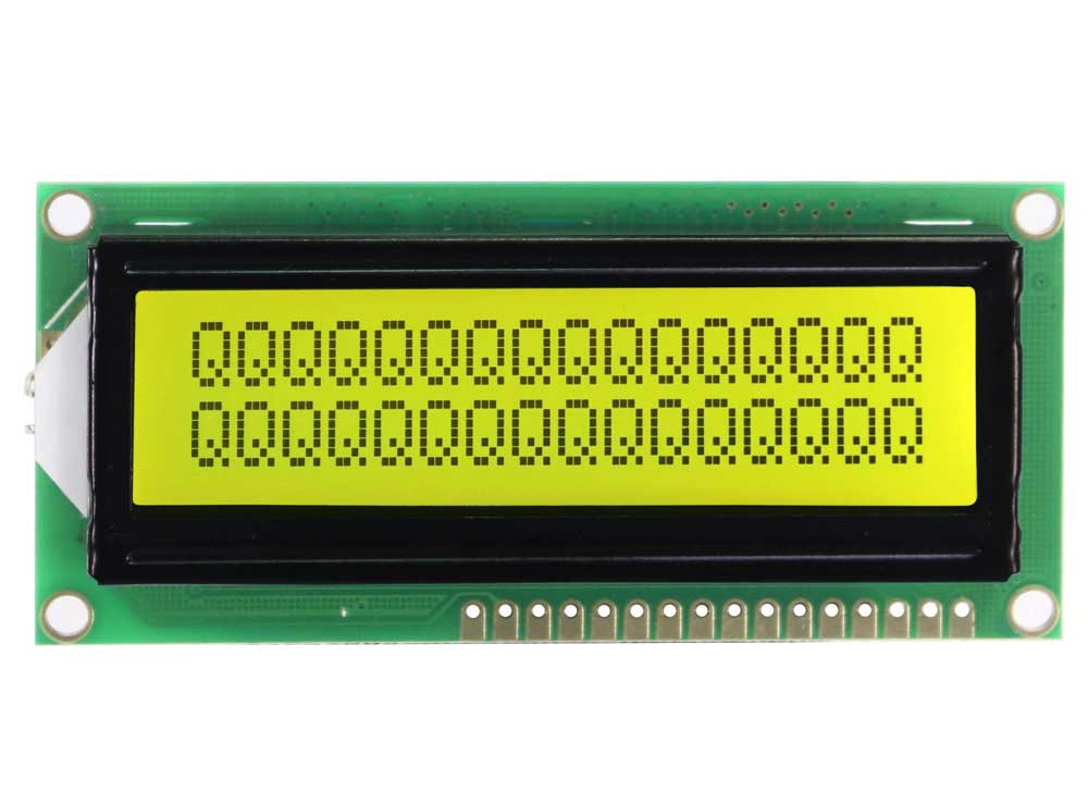 20 by 2 Character STN Positive Display Yellow Background Black Letters COB LCD Module.jpg