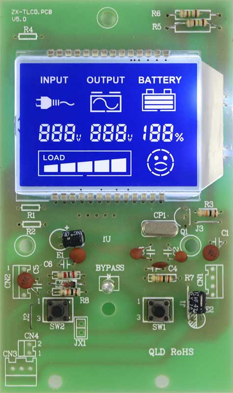 STN Segment Negative Display Blue Background and White Letters COB LCD Module for Charging Device.jpg