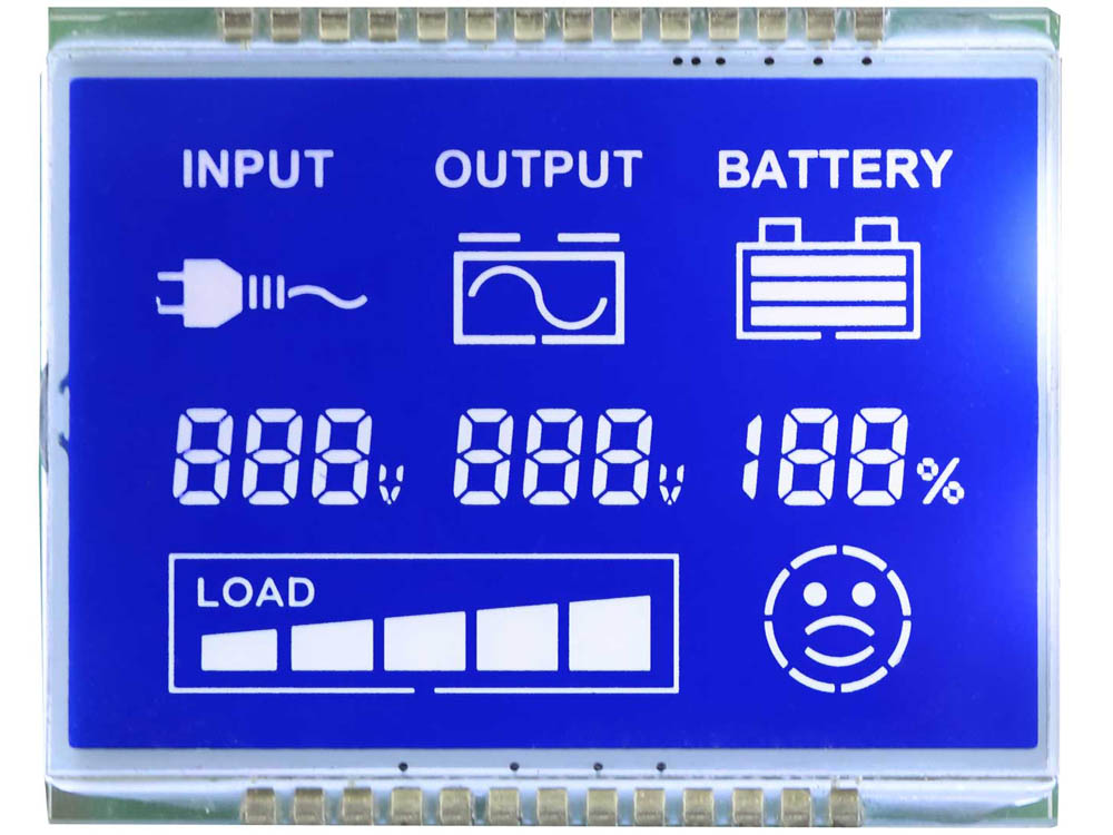 STN Segment Negative Display Blue Background and White Letters LCD Panel for Charging Device.jpg