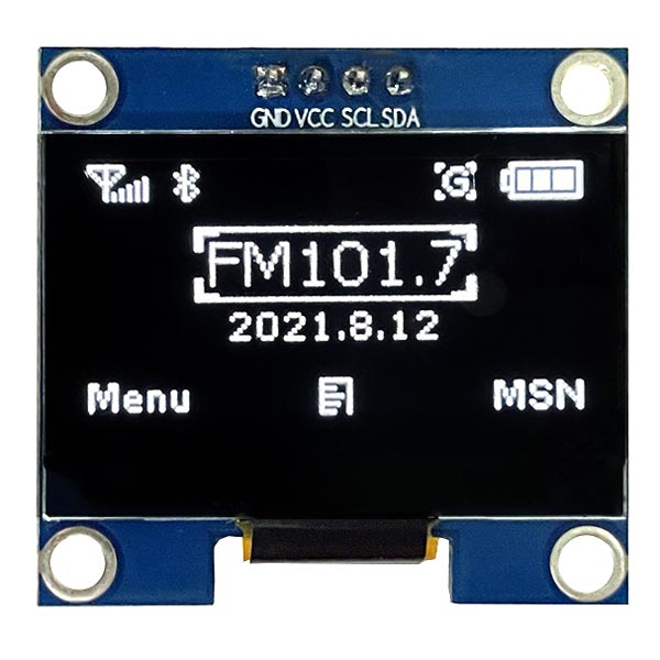 1.3 inch oled 128 64 dots iic interface ic sh1106 monochrome module with driver board 1