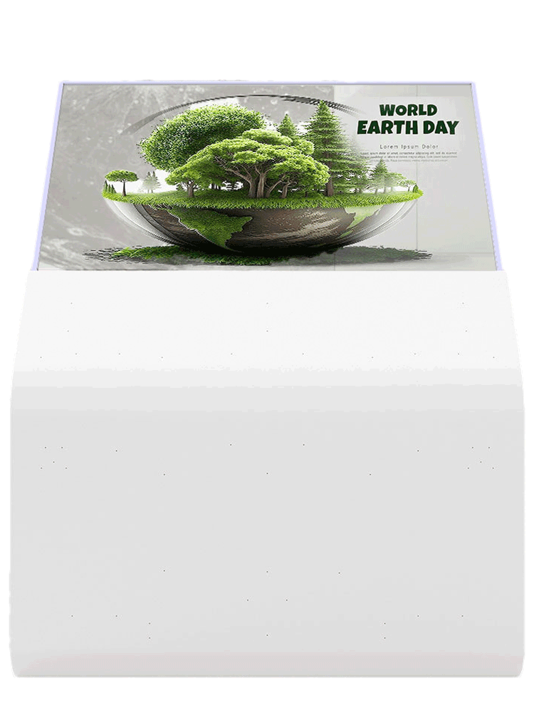 angled tabletop free standing transparent oled signage