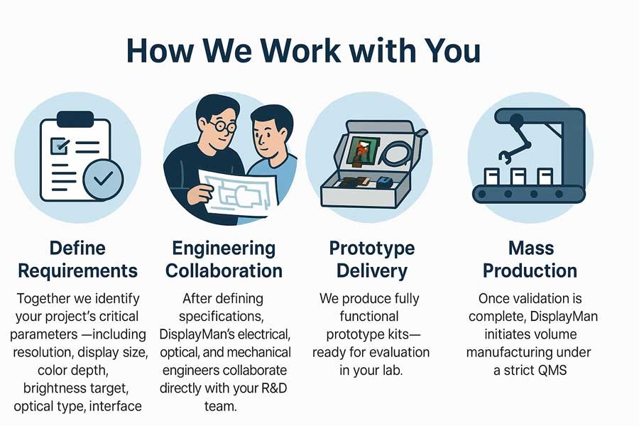 how displayman brings your vision to life a complete engineering to production process for micro oled solutions