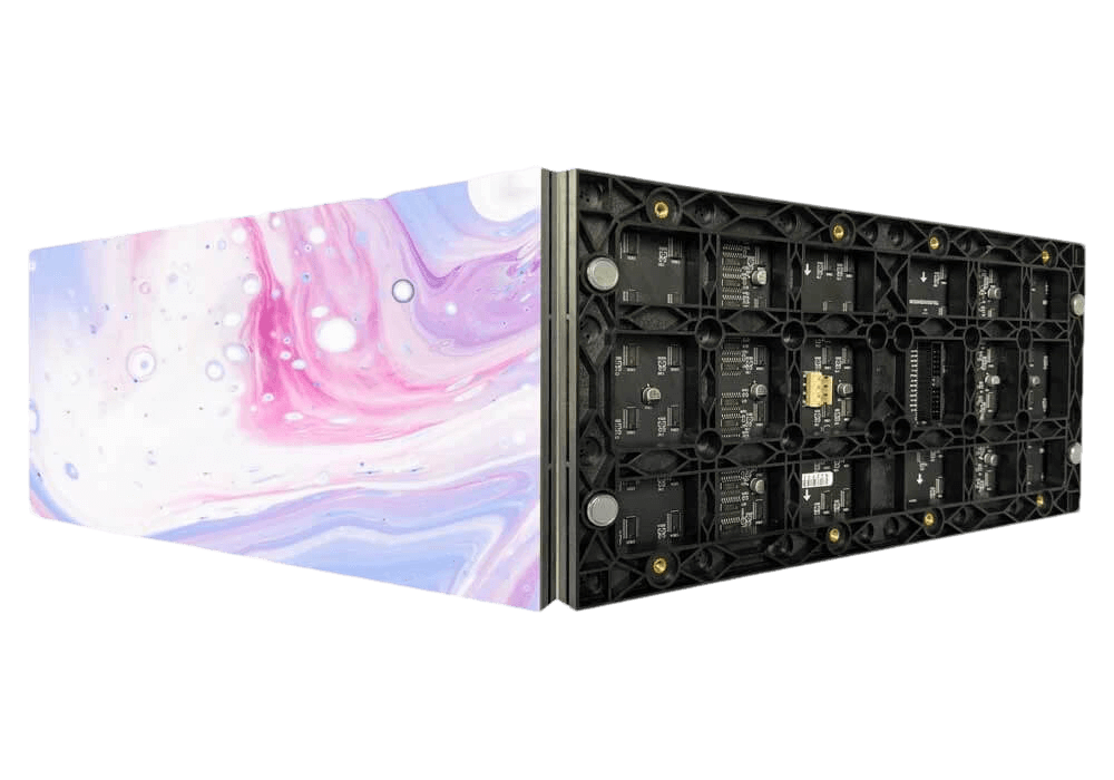 p1.25 module front and rear 45 degree bevel indoor small spacing led displays