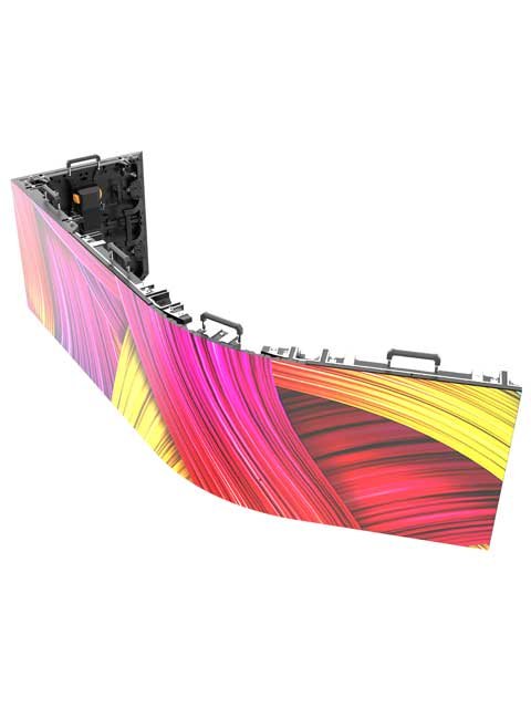 curved rental led display front view modular panel