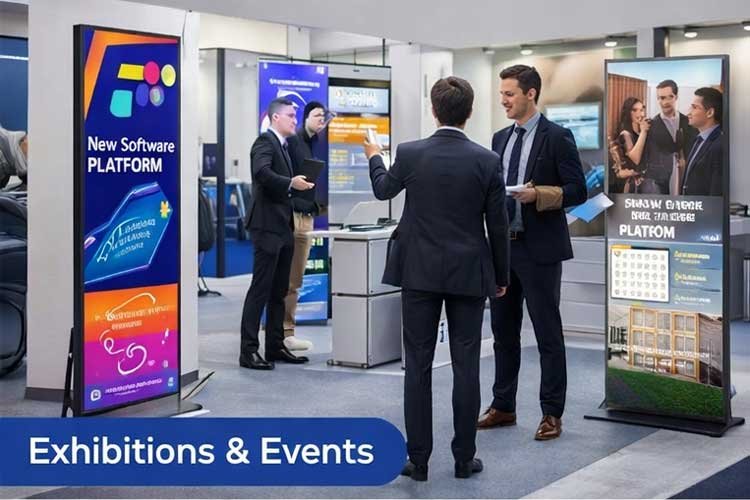 led display advertising machines in exhibitions & events