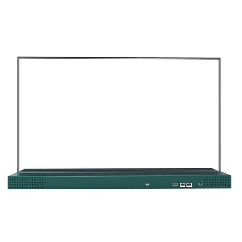 30-inch platform base desktop transparent OLED display front view