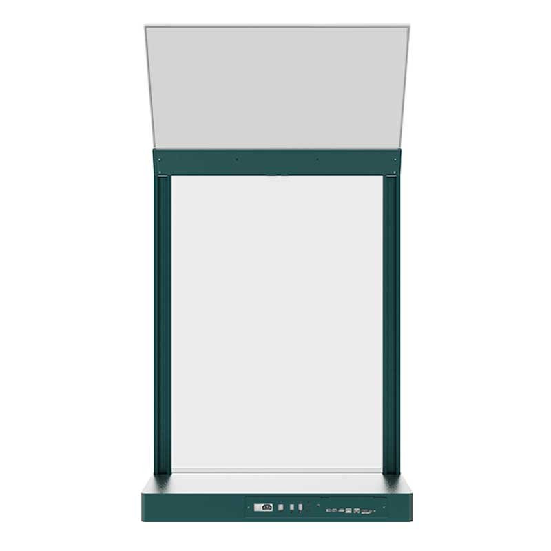 30-inch portrait transparent OLED kiosk rear view