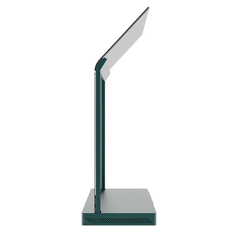 30-inch portrait transparent OLED kiosk side view