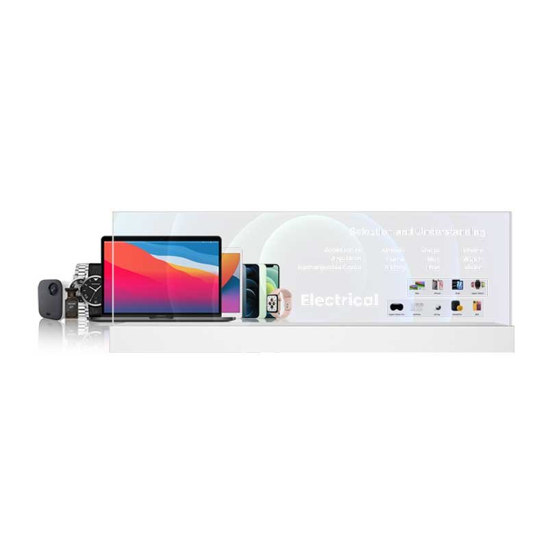48-inch platform base desktop transparent OLED display front working view