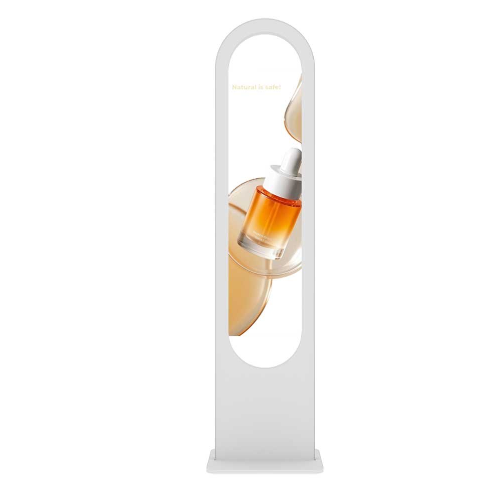 48-inch portrait arch frame transparent OLED working view