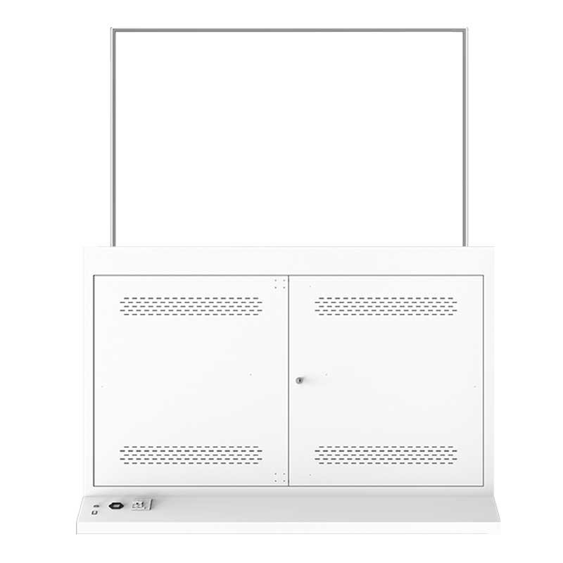 55-inch landscape motorized lift-up transparent OLED display back view