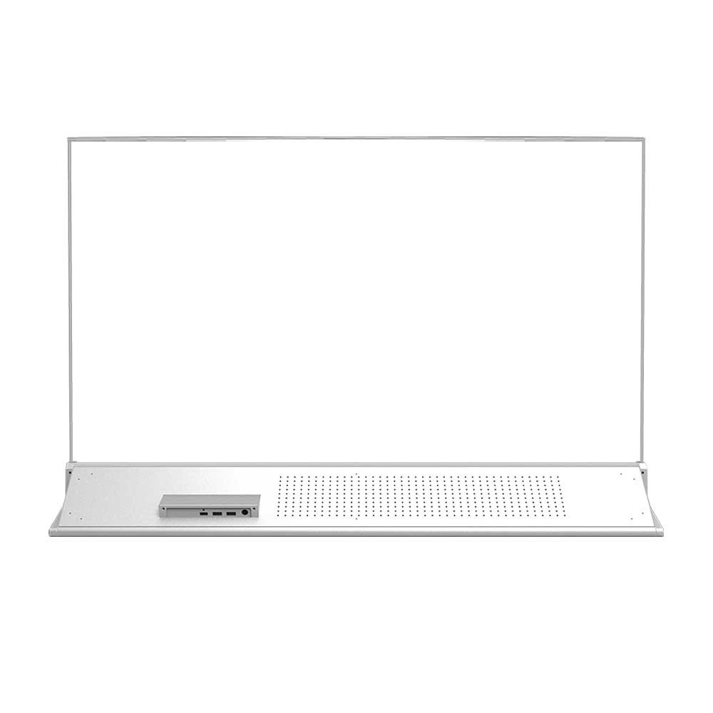 55-inch slim bar base desktop transparent OLED display front view