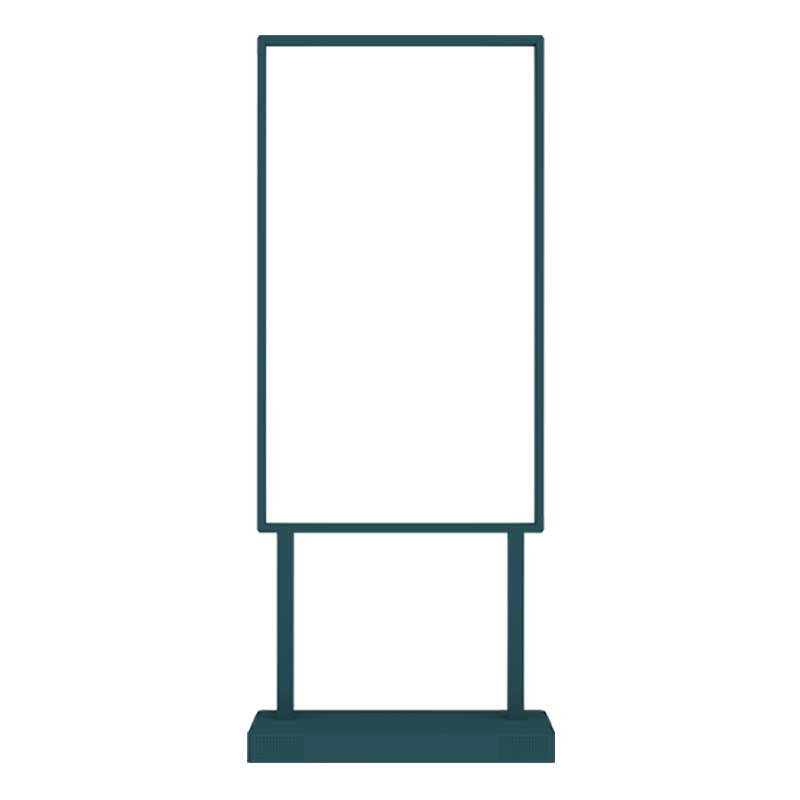 55-inch portrait rectangular frame transparent OLED front view