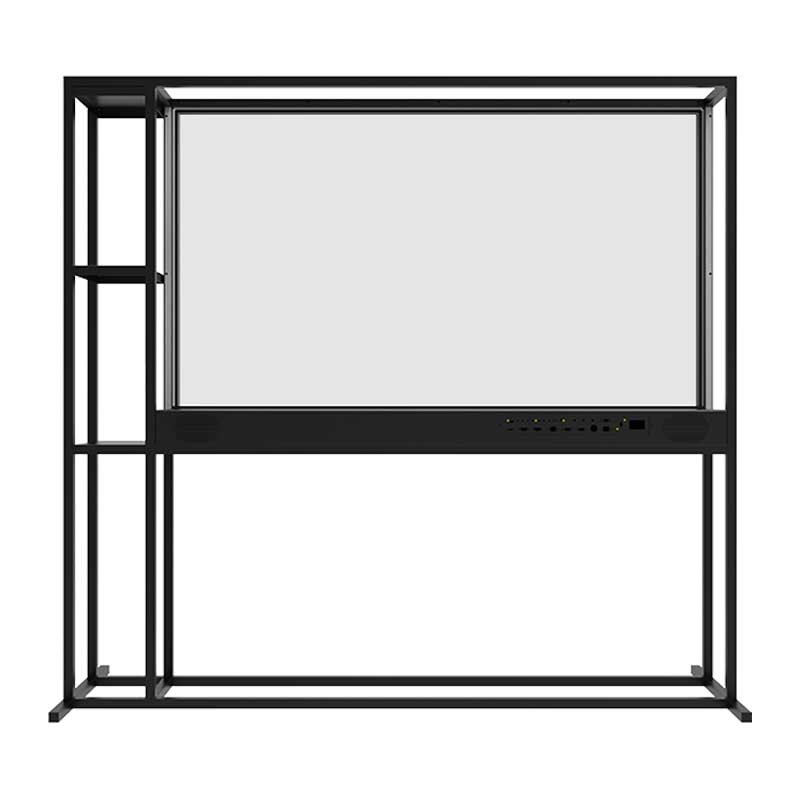 77-inch landscape architectural frame transparent OLED rear view