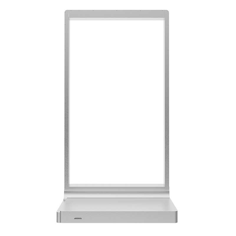 77-inch portrait L-base transparent OLED front view