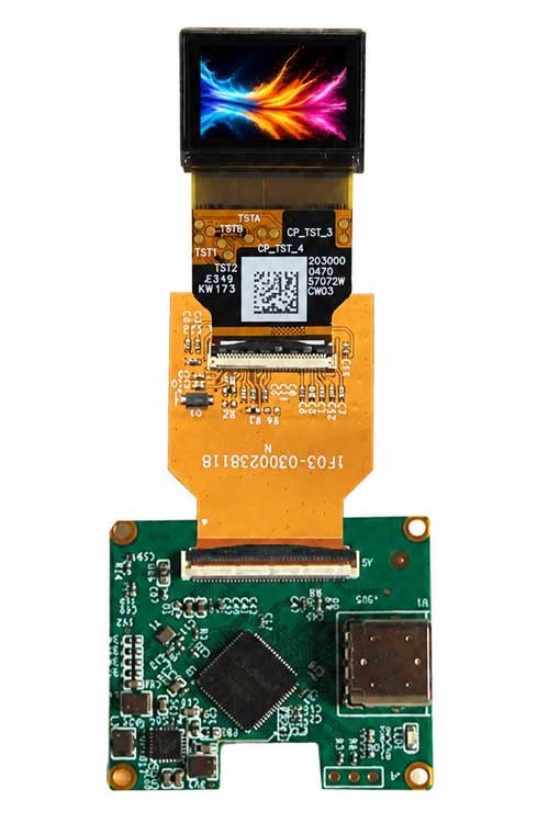 0.72-inch WUXGA Micro OLED connected to a monocular Type-C driver board