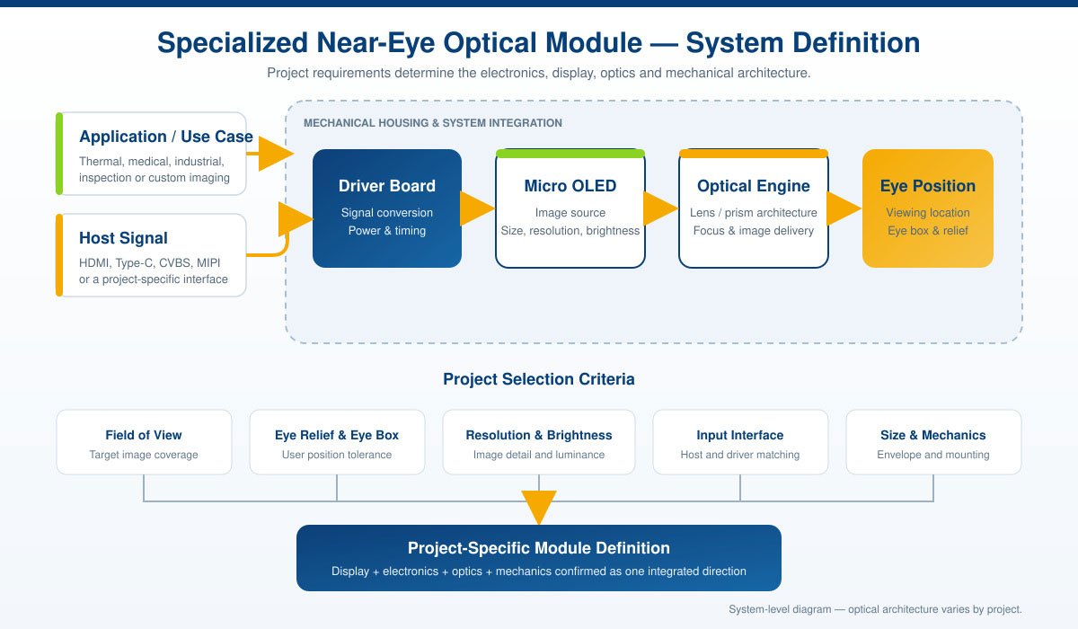 Specialized near-eye optical module system definition diagram