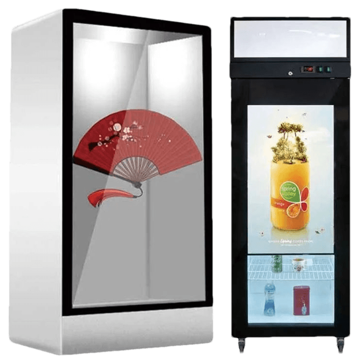 transparent lcd display cabinet and refrigerator door