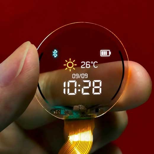 Custom Round Transparent OLED Display