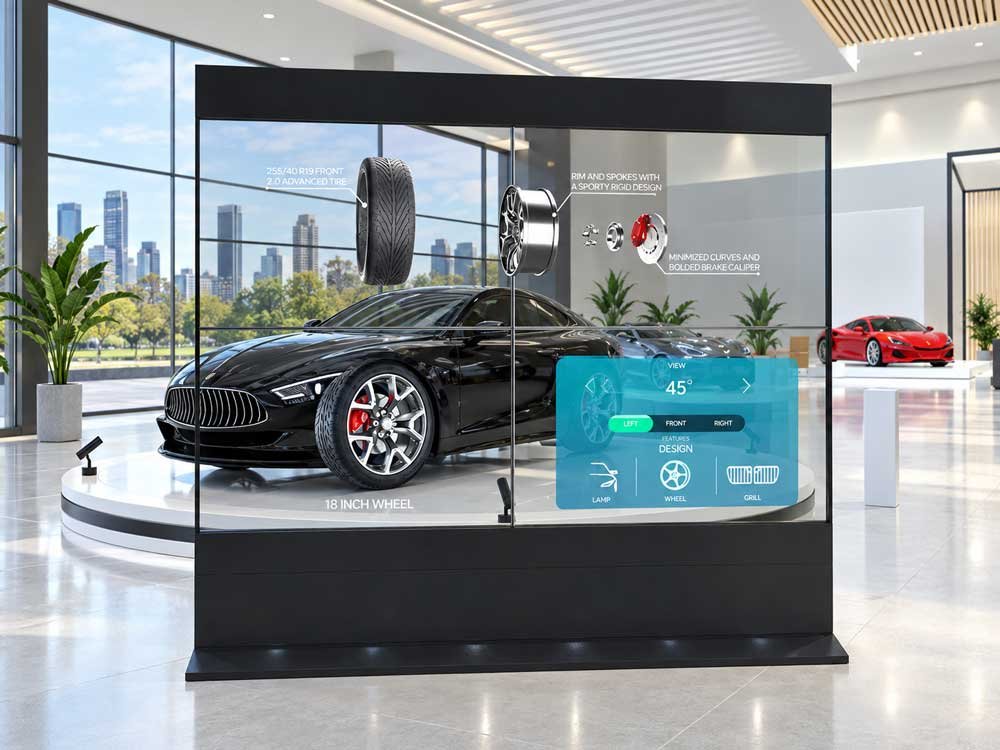 Transparent OLED application concept — Automotive Showroom