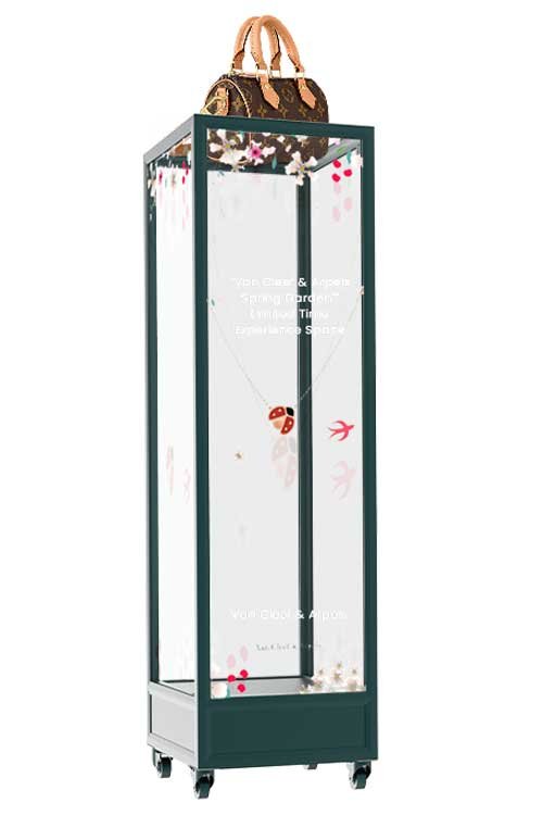 48-Inch Four-Sided Transparent OLED Display Cabinet