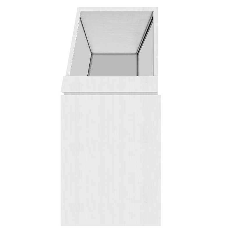 48-Inch Single-Sided Transparent OLED Display Cabinet — Side view