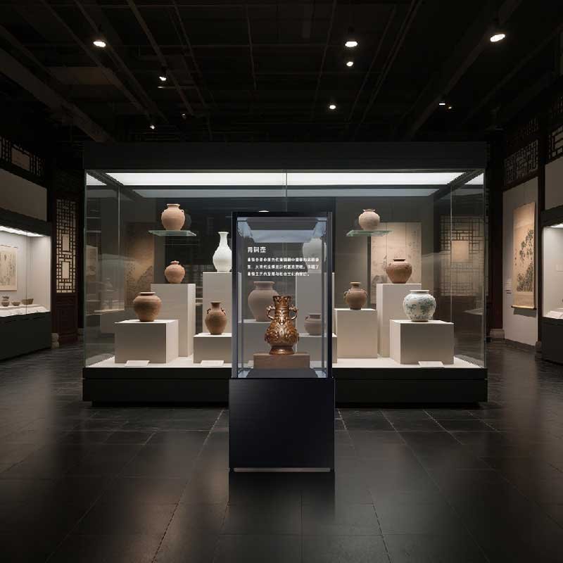 55-Inch Cabinet in a Cultural Exhibition