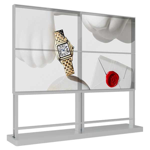 55-Inch Transparent OLED Video Wall — 2×2 Retail Design