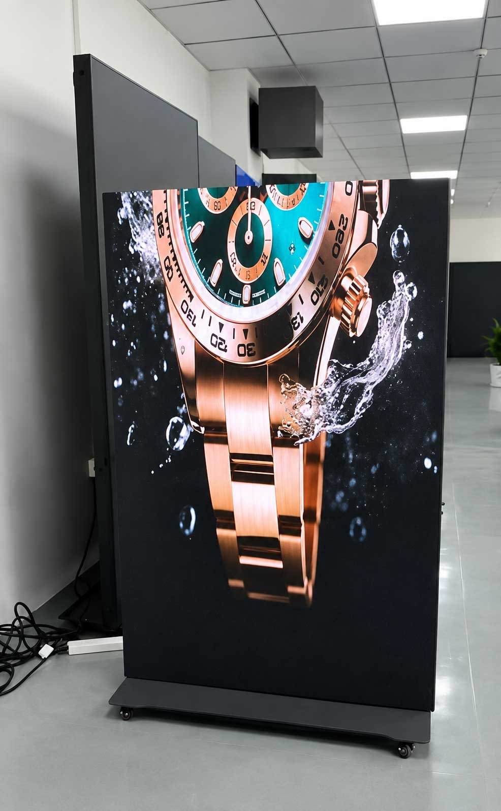 Tall Display Demo of indoor portable foldable LED poster