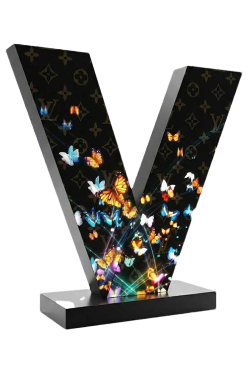 V-shaped full-color LED letter display