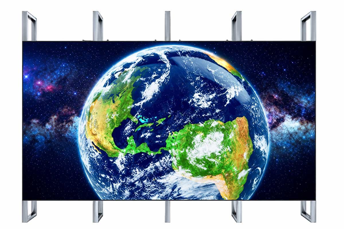 Illustration of a ground-supported rental LED display