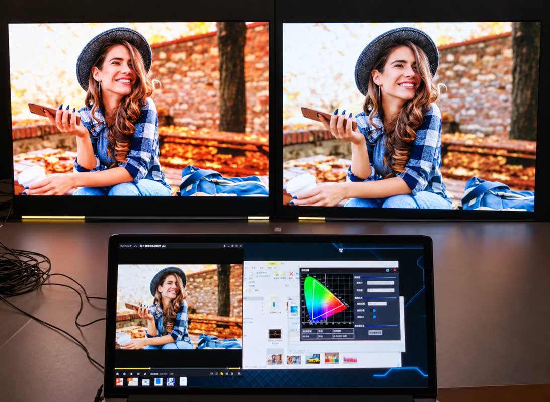 XR LED display color calibration comparison