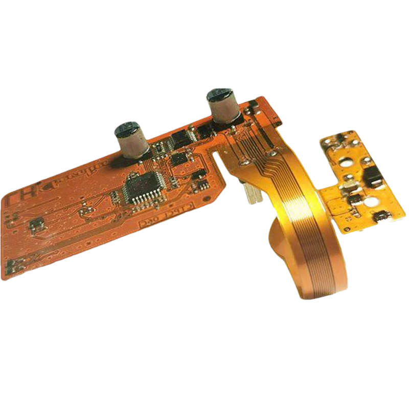 Flexible printed circuit assembly with mounted electronic components