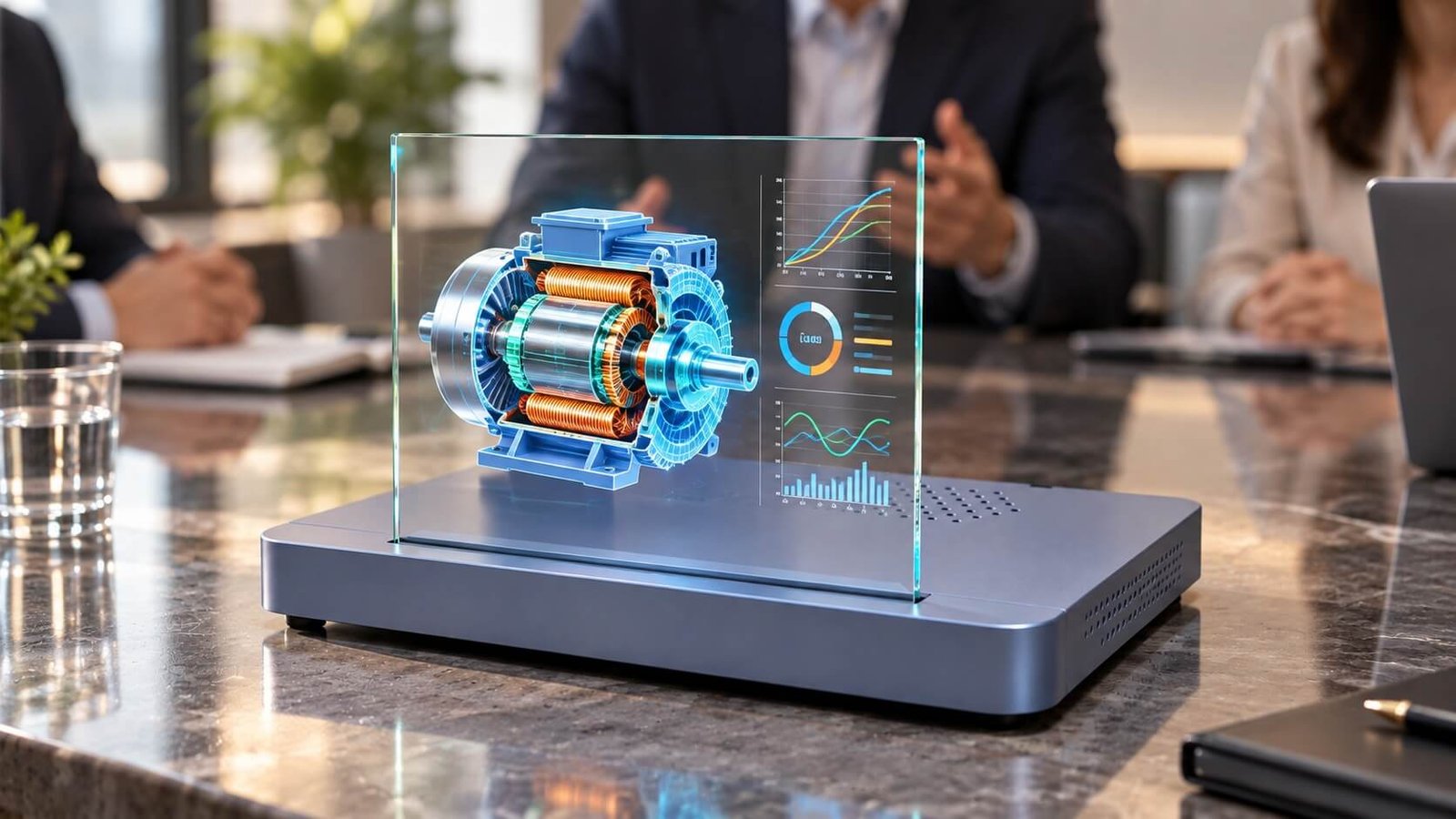 9.4-inch transparent Micro LED display — Corporate Demo Stations application concept
