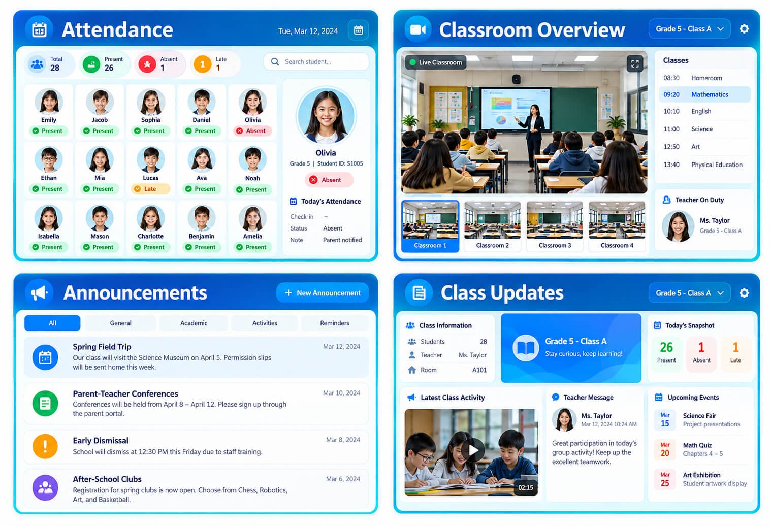 UI & Attendance References