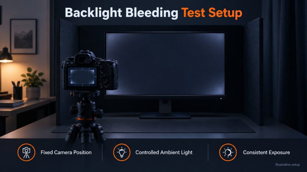lcd backlight bleeding test setup