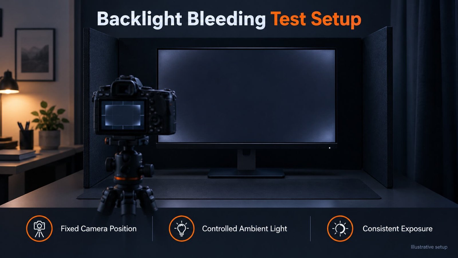 lcd backlight bleeding test setup