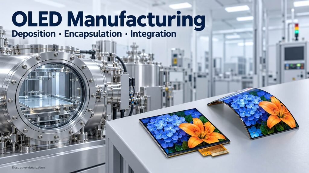 oled manufacturing process amoled flexible displays