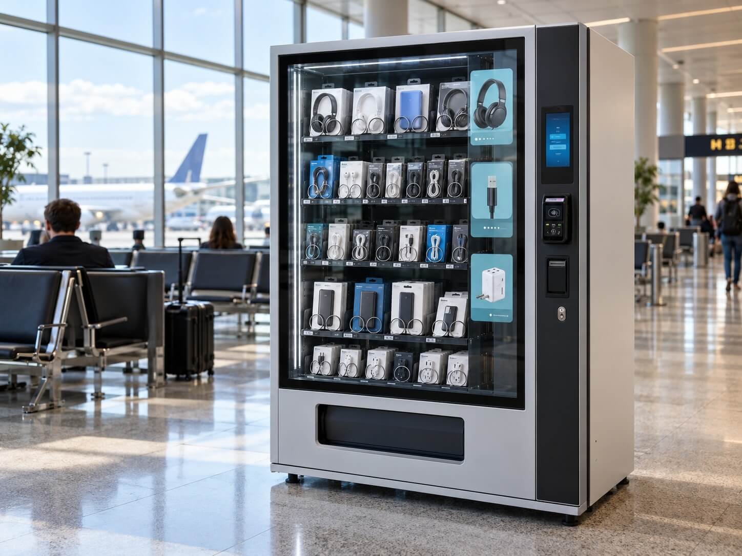 Electronics & Accessory Vending — transparent LCD vending application concept