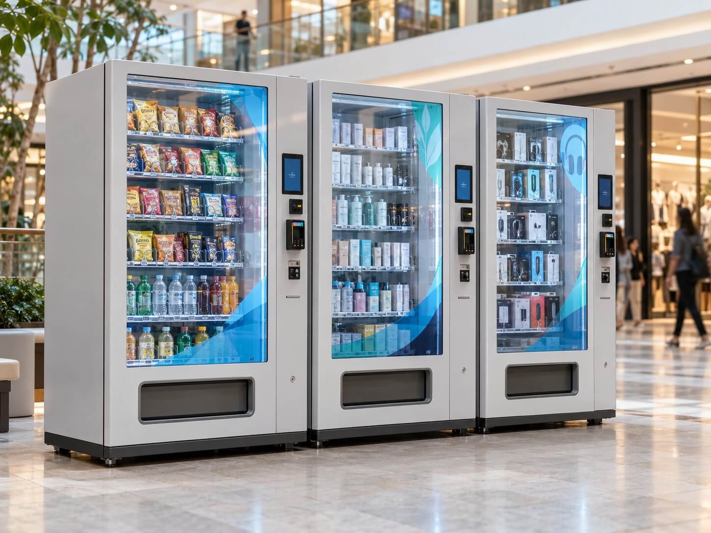 Retail Media Vending Networks — transparent LCD vending application concept