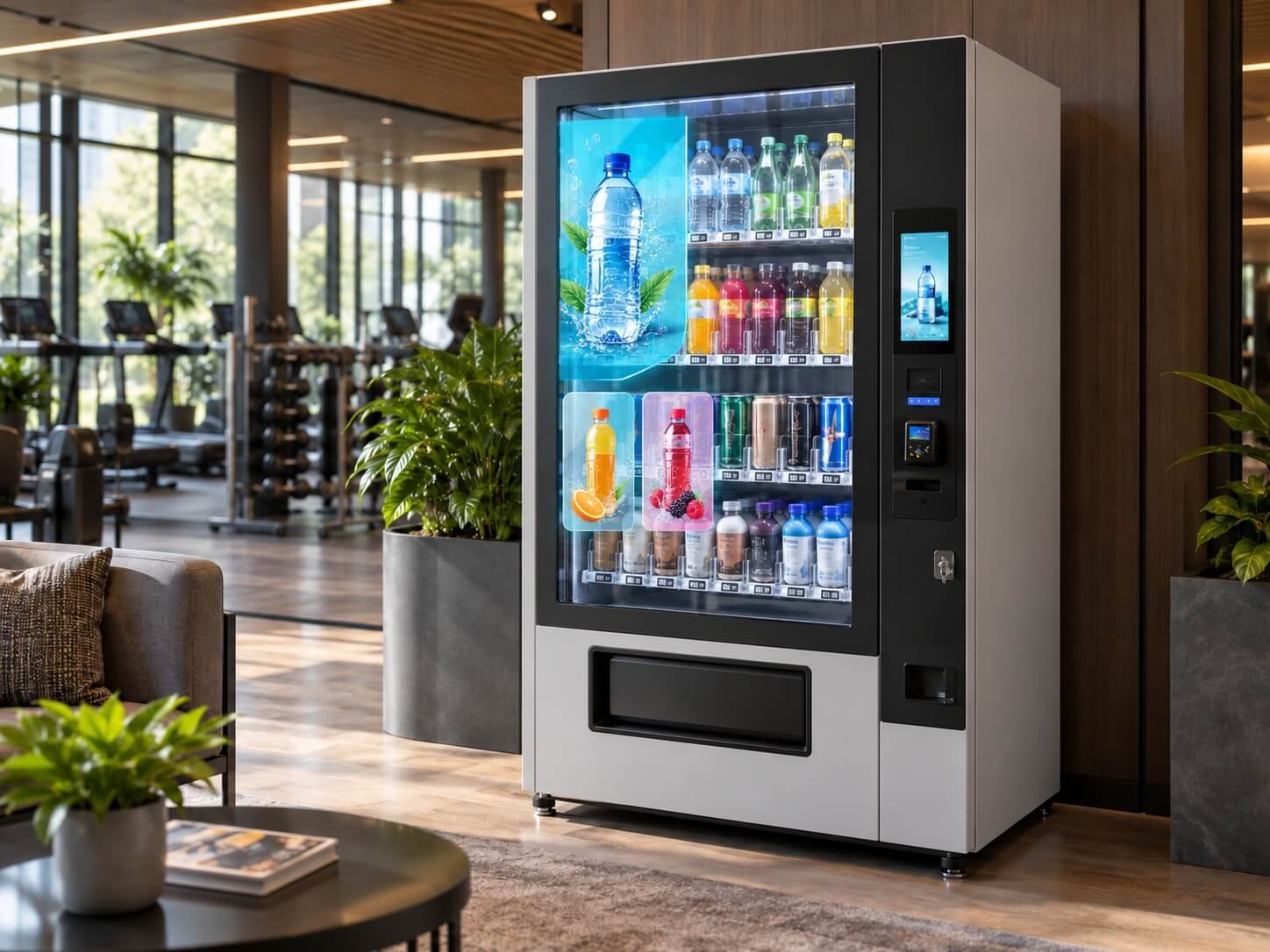 Smart Beverage Vending — transparent LCD vending application concept