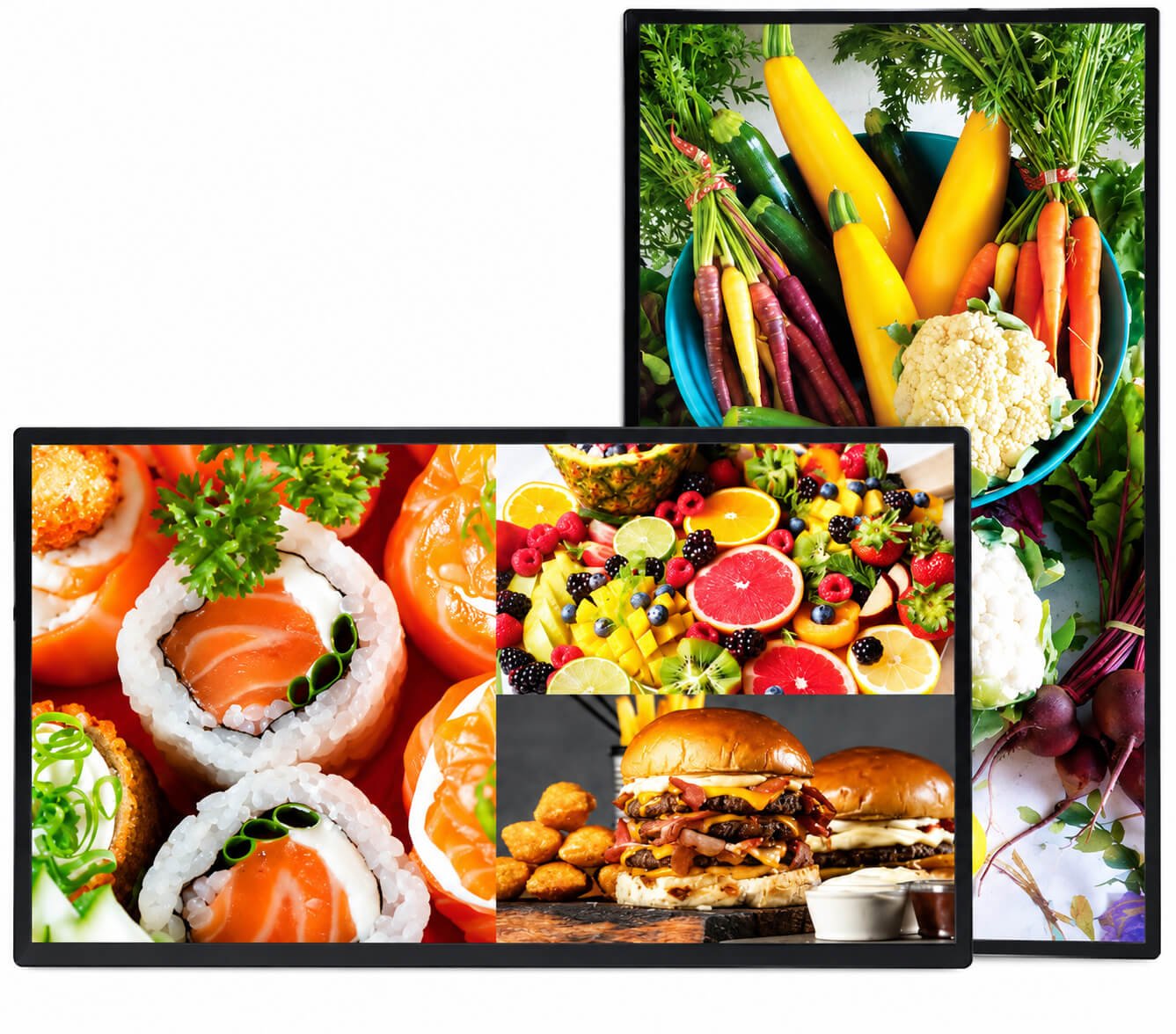 Commercial Displays — Landscape and Portrait Reference